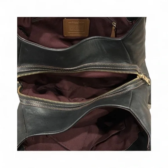 Coach Phoebe Black and Cream Shoulder Bag - Picture 12 of 13